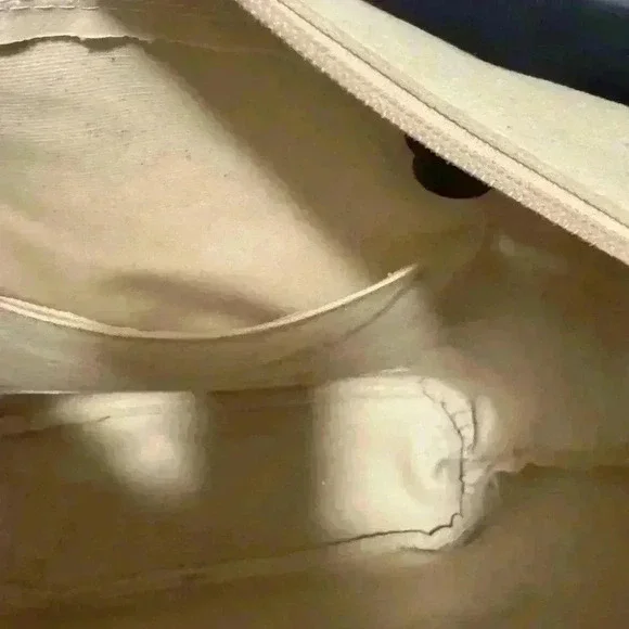 O Bag Italy Borsa Tote Blue Removable Canvas Insert used like anew - Picture 7 of 8